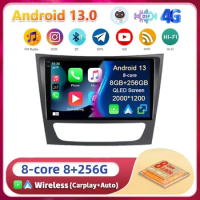 Android13 Carplay For Mercedes Benz E-class W211 E200 E220 E300 E350 E240 CLS 2002 - 2010 Multimedia Car Radio Player DSP Stereo