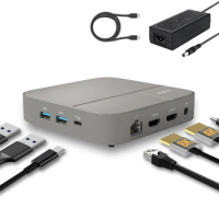 USB C Docking Station 2x HDMI 8K@30HZ or Dual 4K@60HZ Monitor for MacBook Lenovo HP Thunderbolt 4/3 Laptop + SD4.0 RJ45 Ethernet