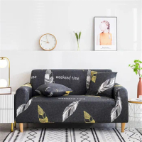 Elastic Sofa Cover for Living Room Modern L-Shape Corner Couch Cover 1/2/3/4 Seater Printing Slipcover Furniture Protector 1PC