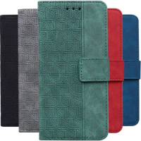 For Xiaomi Poco X3 X 3 Pro Case for Etui Xiaomi Poco X3 NFC POCOX3 GT Case Magnetic Geometric Textile Pattern Wallet Book Cover