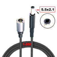 1pcs 100W PD Magnetic 8Pin to DC Power Male Plug Socket cable 5.5x2.1 for Lenovo/Asus/Acer/HP/Acer/Dell/Tablet PC Notebook
