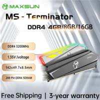 MAXSUN Memoria RAMs DDR4 4GB 8GB 16GB Memory DDR3 1600 2666 3200MHz Ram DDR4 RGB Lighting New Desktop Memory Dimm with Heat Sink