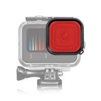PULUZ Square Diving Color Filter For GoPro HERO12 Black / Hero 11 Black / HERO10 Black / HERO9 Black Action Camera