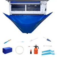 Air Conditioner Cleaning Kit Leak-proof Cover Full Set Air Conditioner Protector Service Bag with Drain Pipe Aircon Tools for AC