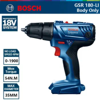 Bosch GSR 180-LI 18V Cordless Drill Driver Professional Electric Drill GSR120-Li 12V Adjust Torque Settings With LED Light Power