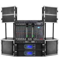 LS10 High Quality Dual 10 Inch 2 Channels Power 750W+750W Professional Audio Sound System Speakers