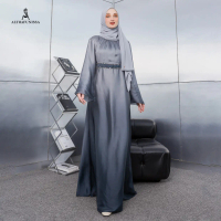 Gracia Dress | Gamis Gradasi Terbaru | Grey Black