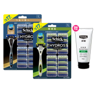 【Schick 舒適牌】水次元5 Premium 痘痘肌敏感肌/保濕款 刮鬍刀 EC獨家超值包(1刀把17刀片)