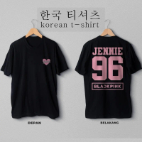 kaos dewasa/kaos terbaru/ Kaos BLACKPINK Number JENNIE ROSE LISA JISO Katun Lembut Oversize Hitam Pu
