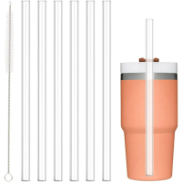 A Like  6PCS Replacement Straws for Stanley 20oz Tumbler, Reusable Clear Straws Accessories for Stan