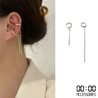 【00:00】不對稱耳骨夾 C字耳骨夾/韓國設計不對稱長流線造型C字耳骨夾(2色任選)
