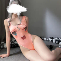 2023 New Sexy Porn Body Lingerie Women Cute Printed Bodysuit Teddies Hot Erotic Porn Underwear Nightclub Catsuit Lenceria