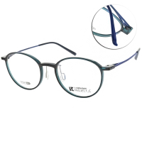 Alphameer 光學眼鏡 韓國塑鋼細框款 Project-C系列 / 透翠綠 霧面藍#AM3904 C877-7號腳
