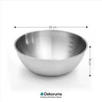 Dekoruma MIYOSHI Mangkok Adonan Stainless Steel / Mangkok Stainless Steel Besar / Dough Bowl Stainle