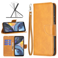Plain Minimalist Flip Leather Case For Samsung Galaxy A22 Phone Wallet Cover Na For Samsung A 22 A22 4g 5g SM-A226B Book Mag