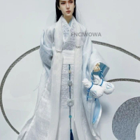 1/6 BJD Figure Doll Clothes The Untamed Lan Wangji Wang Yibo White Set Custom Made Male Chinese Costume Highend Art Collection