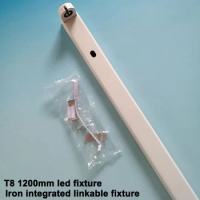 T8 Iron Integrated Led Tube Fixture Fluorescent Light Linkable Support No Need Ballast Starter 1200mm for 4 tubes Iron Painting