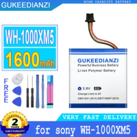 1600mAh GUKEEDIANZI Battery for sony WH-1000XM5 Bluetooth headphone 723741 Big Power bateria