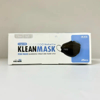 (สีดำ กล่อง) Klean Mask LF99 (ป้องกันPM2.5) 4ชั้น 25ชิ้น/กล่อง Longm