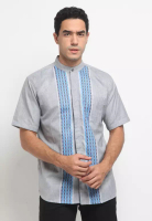 Police Denim POLICE Kemeja Koko Border Pria 207260204 Abu