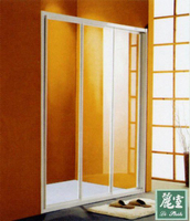 【麗室衛浴】B-002 一字三拉PS板淋浴拉門(120CM以內)自取價只要4500元