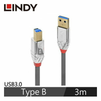 【現折$50 最高回饋3000點】   LINDY林帝 CROMO USB3.0 TYPE-A公 TO TYPE-B公 傳輸線 3M