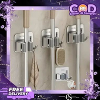 Gantungan Sapu Pel 1 Clip 1 Kait Holder Sapu / Gantungan Sapu Dan Pel Stainless 304 Anti Karat
