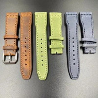 Universal strap replacement IWC watch strap thickened vintage men's needle buckle cowhide strap 20 21 22mm