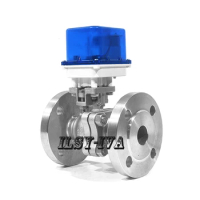 G1" flange motorized ball valve,DN25 DC12V/24V stainless steel electric ball valve