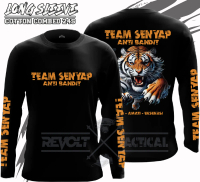 Kaos Lengan Panjang Team Senyap Anti Bandit Bahan Cotton Combed 24s Motif Harimau