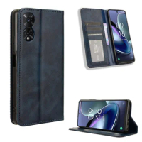 Pertain to TCL 50 5G luxury magnetic retro wallet skin PU leather case for TCL 50 5G Magnetic phone case