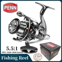PENN High Performance Fishing Reel, SWC1000-5000 Series with Left Hand Interchangeable Handle, 12+1 Bearings, 5.5:1 Gear Ratio