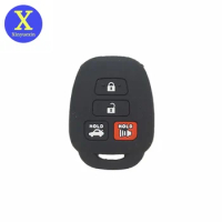 Xinyuexin Silicone Car Key Cover Case for Toyota 2012 2013 2014 Camry Corolla Highlander Remote Key Jacket Holder Bag Protector