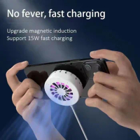 Mobile Phone Magnetic Wireless Charger Cooling Fan Cooler Radiator For Magsafe Apple iPhone 13 12 Pro Max Wireless Charger Fan