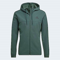 Adidas Cold Rdy Fz [HN2885] 男 連帽外套 慢跑 訓練 保暖 防風 刷毛 柔軟 舒適 綠
