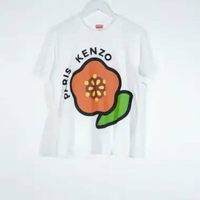 Kaos KENZO PARIS BIG BOKE FLOWER RED GREEN WHITE TSHIRT 100% ORIGINAL S