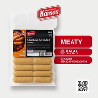 Kansas Sosis Ayam Asap untuk Sarapan400gr (16 pcs) (Chicken Breakfast Smoked Sausage)