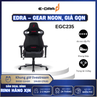 Ghế Game EDRA EGC235 - Throw (Black), Da PU, Khung Thép, Thiết Kế Dạng Xe Đua