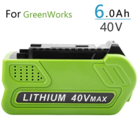 6.0Ah 40V 29472 Lithium Battery Replacement for GreenWorks 40V G-MAX Li-ion Battery 29472 29462 2901319 Power Tools