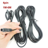 4pin 4 core 1m 2m 6m Male to Female cable Car DVR Camera Extension connector HD Monitor Vehicle Rear View Camera copper Wire K5