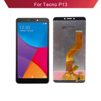 For Tecno p13 Full LCD display touch screen complete glass digitizer assembly Mobile phone repair replacement