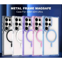 Metal Frame Magnetic Case Compatible For Samsung A04 A04S A14 A15 A16 A17 A24 A25 A34 A36 A35 A54 A5