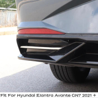 Rear Bumper Fog Lights Lamps Eyebrow Molding Strip Cover Trim For Hyundai Elantra Avante CN7 2021 2022 ABS Chrome Accessories