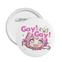 Gay Gay Otori Emu Anime Cartoon Pin Back Buttons for Hats Customizable Badges Brooches Pinback