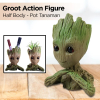 Mainan edukasi TAKARA TOMY Groot Action Figure Marvel Half Body Pot Tanaman - TKR14 - Brown Viral