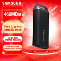 SAMSUNG T5 EVO Portable SSD 2TB 4TB, USB 3.2 Gen 1 External SSD, Seq. Read Speeds Up to 460MB/s For Gaming and Content Creation