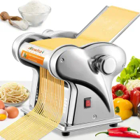 Newhai Electric Family Pasta Maker Machine Noodle Maker Pasta Dough Spaghetti Roller Pressing Machine Stainless Steel