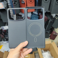 Ốp Điện Thoại Ống Kính Kim Loại Từ Tính, Dành Cho Xiaomi Mix Fold 4 Và Fold4, Được Làm Bằng Sợi Carb