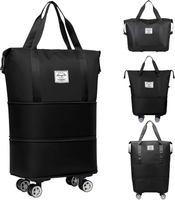 Rolling Duffle Bag with Wheels Expandable Foldable Duffle Bag with Wheels and Handle for Travel Roll