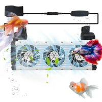 Aquarium Chiller Aquarium Water Cooling Chillers Fan Quiet And Adjustable Fish Tank Cooling Fan System Fish Tank Cooler For Fish